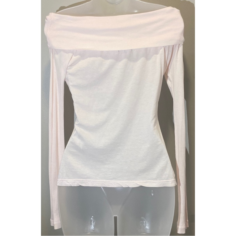 🤍James Perse🤍 Size Small JP light  pink off shoulder thin cotton top